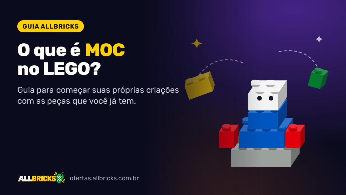 Pequeno robô montado com peças de LEGO, exemplo de criação própria
